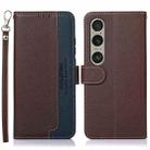 For Sony Xperia 1 VI KHAZNEH Litchi Texture Leather RFID Phone Case(Brown) - 1