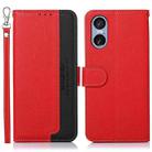 For Sony Xperia 5 VI KHAZNEH Litchi Texture Leather RFID Phone Case(Red) - 1
