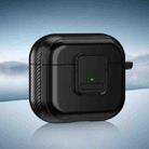 For AirPods 3 TPU + PC Wireless Earphones Case with Magnetic Switch(Black) - 1