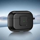 For AirPods Pro TPU + PC Wireless Earphones Case with Magnetic Switch(Black) - 1