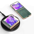 For Motorola Razr 50 / Razr 60 Nano Electroplating Dual Color Lichi Texture PU Phone Case(Green) - 2