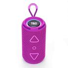 T&G TG-656 Portable Wireless 3D Stereo Subwoofer Bluetooth Speaker Support FM / LED Atmosphere Light(Purple) - 1