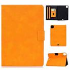 For iPad Air 2022 10.9 Cowhide Texture Leather Smart Tablet Case(Khaki) - 1