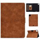 For iPad Air 2022 10.9 Cowhide Texture Leather Smart Tablet Case(Brown) - 1