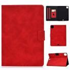 For iPad Air 2022 10.9 Cowhide Texture Leather Smart Tablet Case(Red) - 1