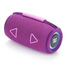 T&G TG-657 Portable Wireless 3D Stereo Subwoofer Bluetooth Speaker Support FM / LED Atmosphere Light(Purple) - 1