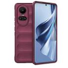 For OPPO Reno10 5G Global Magic Shield TPU + Flannel Phone Case(Wine Red) - 1