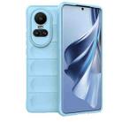For OPPO Reno10 5G Global Magic Shield TPU + Flannel Phone Case(Light Blue) - 1
