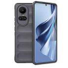 For OPPO Reno10 5G Global Magic Shield TPU + Flannel Phone Case(Dark Grey) - 1