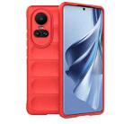 For OPPO Reno10 5G Global Magic Shield TPU + Flannel Phone Case(Red) - 1