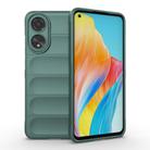 For OPPO A78 4G Global Magic Shield TPU + Flannel Phone Case(Dark Green) - 1