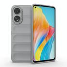 For OPPO A78 4G Global Magic Shield TPU + Flannel Phone Case(Grey) - 1