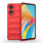 For OPPO A78 4G Global Magic Shield TPU + Flannel Phone Case(Red) - 1
