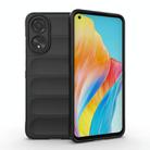 For OPPO A78 4G Global Magic Shield TPU + Flannel Phone Case(Black) - 1