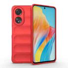 For OPPO A58 4G Global Magic Shield TPU + Flannel Phone Case(Red) - 1