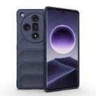 For OPPO Find X7 5G Magic Shield TPU + Flannel Phone Case(Dark Blue) - 1