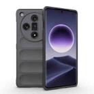 For OPPO Find X7 5G Magic Shield TPU + Flannel Phone Case(Dark Grey) - 1