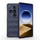 For OPPO Find X7 Ultra 5G Magic Shield TPU + Flannel Phone Case(Dark Blue) - 1