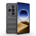 For OPPO Find X7 Ultra 5G Magic Shield TPU + Flannel Phone Case(Dark Grey) - 1