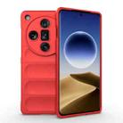 For OPPO Find X7 Ultra 5G Magic Shield TPU + Flannel Phone Case(Red) - 1