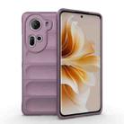 For OPPO Reno11 5G Global Magic Shield TPU + Flannel Phone Case(Purple) - 1