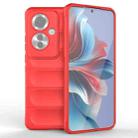 For OPPO Reno11 F 5G Global Magic Shield TPU + Flannel Phone Case(Red) - 1