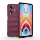 For OPPO A79 5G Global Magic Shield TPU + Flannel Phone Case(Wine Red) - 1