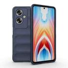 For OPPO A79 5G Global Magic Shield TPU + Flannel Phone Case(Dark Blue) - 1