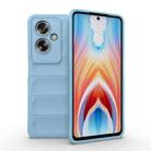 For OPPO A79 5G Global Magic Shield TPU + Flannel Phone Case(Light Blue) - 1