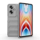For OPPO A79 5G Global Magic Shield TPU + Flannel Phone Case(Grey) - 1