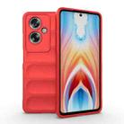 For OPPO A79 5G Global Magic Shield TPU + Flannel Phone Case(Red) - 1