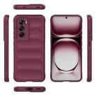 For OPPO Reno12 Global Magic Shield TPU + Flannel Phone Case(Wine Red) - 3