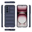 For OPPO Reno12 Global Magic Shield TPU + Flannel Phone Case(Dark Blue) - 3