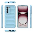 For OPPO Reno12 Global Magic Shield TPU + Flannel Phone Case(Light Blue) - 3