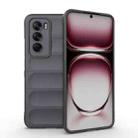 For OPPO Reno12 Global Magic Shield TPU + Flannel Phone Case(Dark Grey) - 1