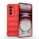 For OPPO Reno12 Global Magic Shield TPU + Flannel Phone Case(Red) - 1