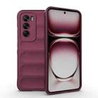 For OPPO Reno12 Pro Global Magic Shield TPU + Flannel Phone Case(Wine Red) - 1