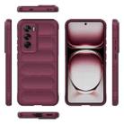 For OPPO Reno12 Pro Global Magic Shield TPU + Flannel Phone Case(Wine Red) - 3