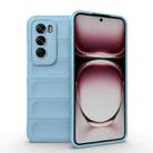 For OPPO Reno12 Pro Global Magic Shield TPU + Flannel Phone Case(Light Blue) - 1