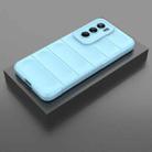 For OPPO Reno12 Pro Global Magic Shield TPU + Flannel Phone Case(Light Blue) - 2
