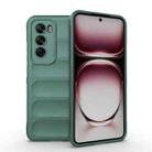 For OPPO Reno12 Pro Global Magic Shield TPU + Flannel Phone Case(Dark Green) - 1