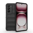 For OPPO Reno12 Pro Global Magic Shield TPU + Flannel Phone Case(Black) - 1
