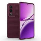 For OPPO A3 Pro India Magic Shield TPU + Flannel Phone Case(Wine Red) - 1