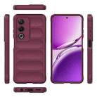 For OPPO A3 Pro India Magic Shield TPU + Flannel Phone Case(Wine Red) - 3