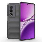 For OPPO A3 Pro India Magic Shield TPU + Flannel Phone Case(Dark Grey) - 1