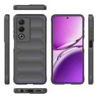 For OPPO A3 Pro India Magic Shield TPU + Flannel Phone Case(Dark Grey) - 3