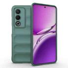 For OPPO A3 Pro India Magic Shield TPU + Flannel Phone Case(Dark Green) - 1