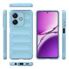 For OPPO A3X 5G India Magic Shield TPU + Flannel Phone Case(Light Blue) - 3
