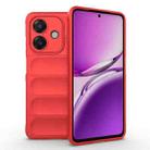For OPPO A3X 5G India Magic Shield TPU + Flannel Phone Case(Red) - 1