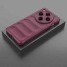 For OPPO Find X8 Pro 5G Magic Shield TPU + Flannel Phone Case(Wine Red) - 2